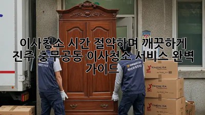 이사청소, 시간 절약하며 깨끗하게! 진주 충무공동 이사청소 서비스 완벽 가이드